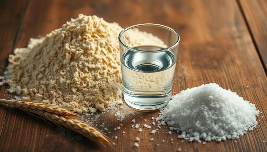 mehl wasser salz